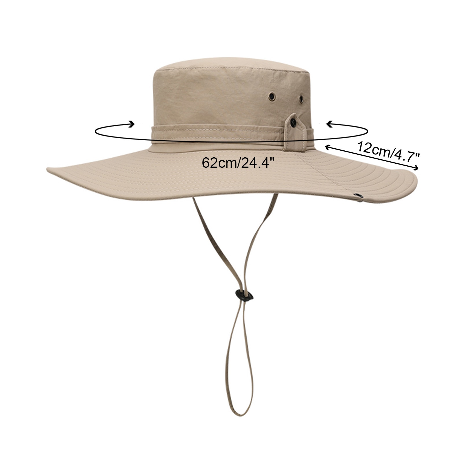 Wide Brim Fisherman Hat With Uv Protection, Unisex Design For